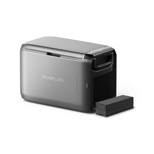 EF ECOFLOW GLACIER Classic 45L réfrigérateur congélateur portable avec batterie de 298 Wh, glacière 2 zone pour voiture, refroidissement autonome 39 h, pour camping, voyages, pêche et hors réseau