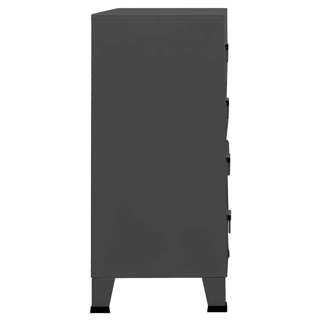 vidaXL Cassettiera Industriale Antracite 78x40x93 cm in Metallo