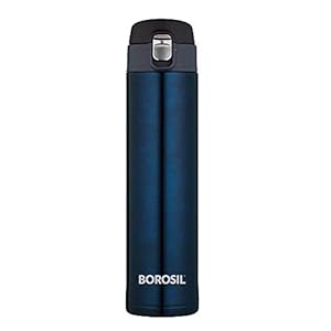 Borosil Stainless Steel Hydra Nova - Vacuum Insulated Flask Water Bottle, 500 ML, Blue