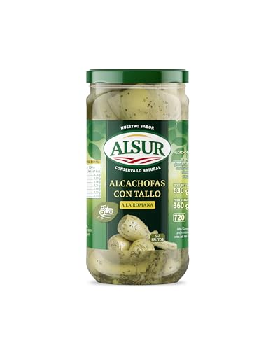 Alcachofa con Tallo Alsur 5-7 Frutos Frasco - 360 gr