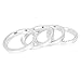X AUTOHAUX 4pcs 73.1 to 60.1 mm Aluminium Alloy Car Hub Centric Rings Wheel Bore Spacer