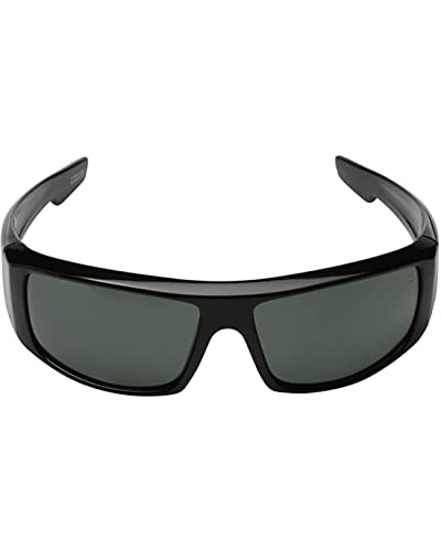 Spy Optic Logan Sunglasses Gloss Black with Happy Grey Green Polarized Lens2
