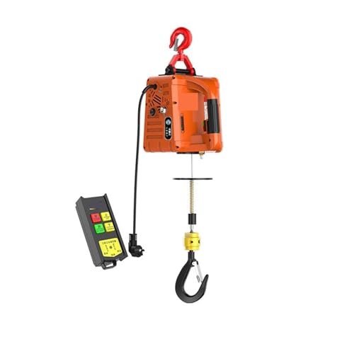 OLLIRG Montacargas eléctrico, Grúa de elevación eléctrica en Miniatura for el hogar, grúa de elevación pequeña, polipasto eléctrico de tracción con Control Remoto (Color : 1, Size : 100kg 25m)