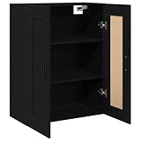 vidaXL Armario de Pared en Roble Negro de 69.5 x 34 x 90 cm, Ofrece soluciones Modernas de Almacenamiento y organización. Este Mueble de Estante