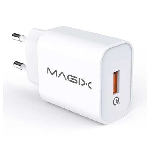Magix Laddare Quick Charge 3.0 18W 3A, väggladdare snabbladdare laddningsadapter USB-laddningskontakt, AC 100–240 V till DC 6 V 9 V 12 V (Qc 1.0 2.0 kompatibel) (vit)