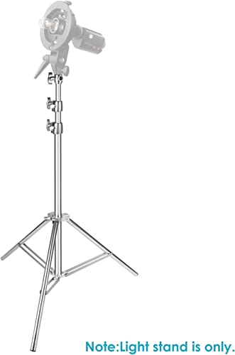 Image of NEEWER 2PCS Light Stand Kit, 79 inch /200cm Stainless Steel Heavy Duty Tripod Stand with 1 /4 inch to 3 /8 inch Adapter for Studio Softbox, Monolight, Reflector