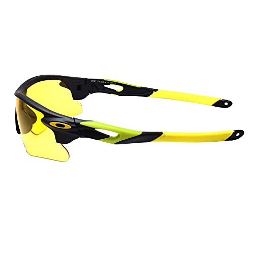 Image of Peter Jones Men Wrap Around Sunglasses Frame, Transparent Lens Free Size (NDM007)