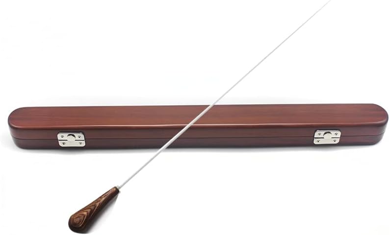 Music Concert Baton, Solid Wood Handle Glass Fiber Conducting Baton, with Wooden Storage Case, Handmade Musical Parts, for Symphony Choral Command/3631