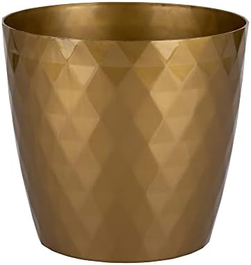 Home Garden Ornaments White Plant Pots Indoor 20cm Diameter  Round Plant Pot with Glossy Crystal Surface  Decorative Flower Pot  Plastic Flower Pots Outside (Ø20cm, White Crystal)