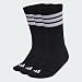 adidas Unisex 3Stripes Cushioned Sportswear Crew Socks 3 Pair Pack, black/white/white, 40-42
