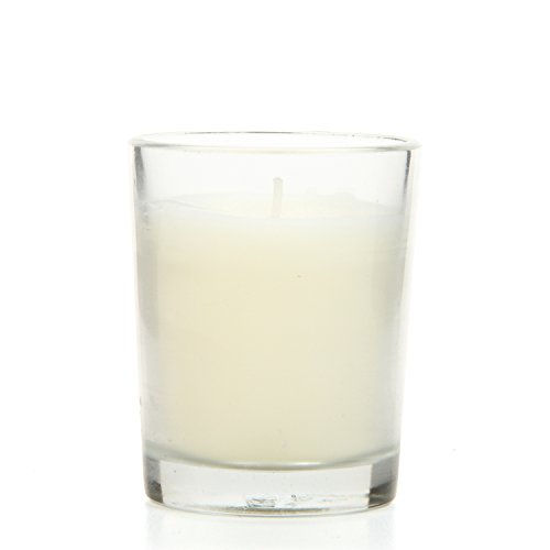 Image of Hosley's Set of 24 Ivory Unscented Glass Filled Votive Candles, Hand Poured Wax Candle Ideal Gifts for Aromatherapy Spa Weddings Birthdays Holidays Party