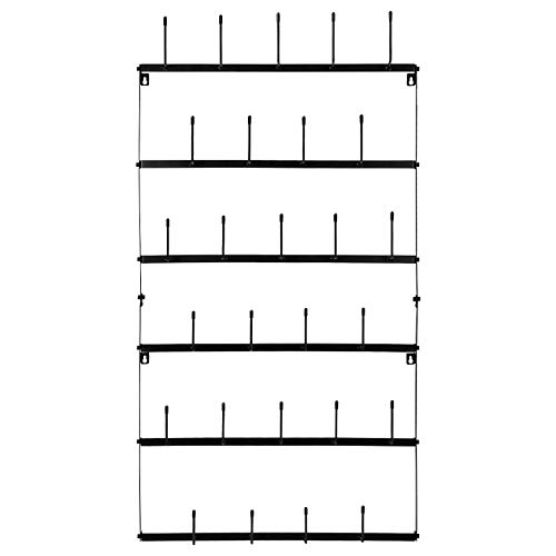 Sorbus Mug Rack Cup Holder - Wall Mounted Home Storage Mug Hooks With 6-Tier Display Organizer For Coffee Mugs, Tea Cups, Mason Jars, And More – Holds 27 Mugs – Black Metal (Large) #TOP6