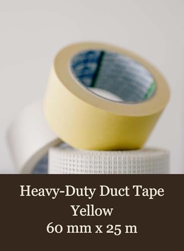 Image of Caretaker Yellow Shuttering Tape - 60mm x 25m Roll Shuttering Tape /Concrete tape /Bopp Tape Used In Slab For Construction Of Buildings & Multi Purpose Use |Easy Formwork and Construction (10)