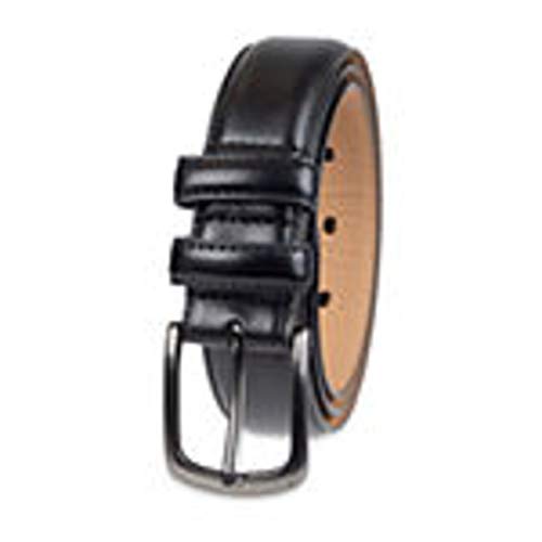 Stafford Men's Dress Belt with Double Keeper Black - Main Image