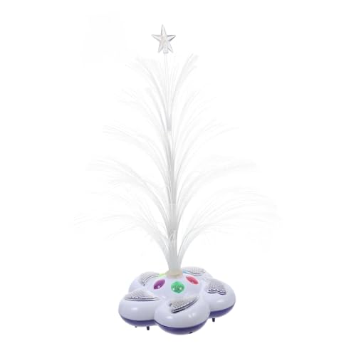 FOYTOKI Colorful Fiber Optic Christmas Tree Lamp Light Up Holiday Decoration for Home Party Wedding Random Color Changing Lights No Battery Required