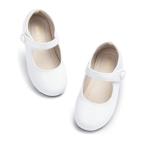 Image of PHIRAMIN Toddler Flower Girl Glitter Dress Shoes Little Girl Ballet Flats Bow Wedding Party
