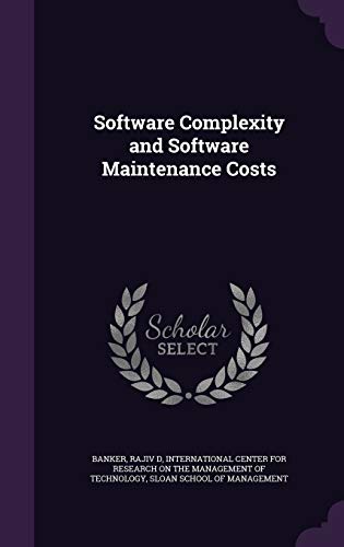 Software Complexity and Software Maintenance Costs 1341811719 Book Cover