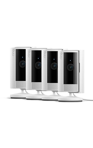 Ring Indoor Camera (2nd Gen) | Plug-In Pet Security Camera | 1080p HD, Two-Way Talk, Wifi, Privacy Cover, DIY, alternative to CCTV system | 30-day free trial of Ring Subscription | 4 Cameras