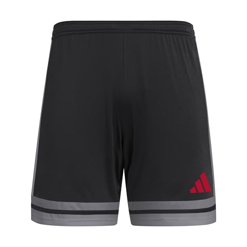 adidas Hombre SQUADRA25 Short, Black/Team Grey Four/Pure Ruby, L
