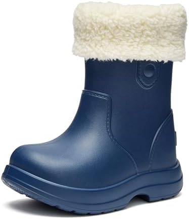 Ladeheid x Camminare Kinder Gummistiefel aus leichtem EVA warm gefüttert wasserdicht und sicher geführt durch rutschfeste Sohle ideal für kalte Tage und Schnee LA-CA-19