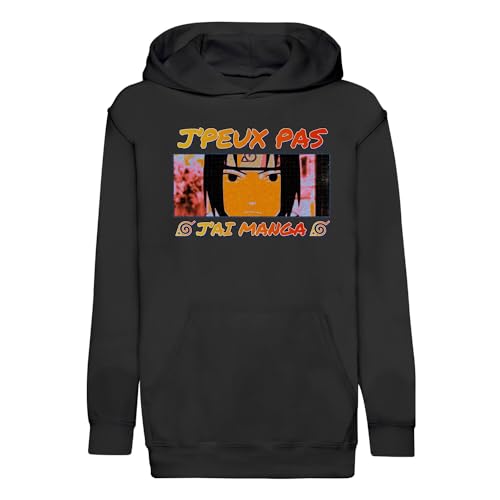 Sweat à capuche enfant J'peux pas j'ai manga Sasuke : cadeau d'anniversaire otaku