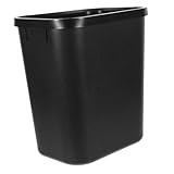 SAFIGLE Cubo Basura Cocina Plástico Compacto Resistente Fácil Limpiar para Oficina Hogar Dormitorio Espacios Estrechos bajo Escritorio Negro
