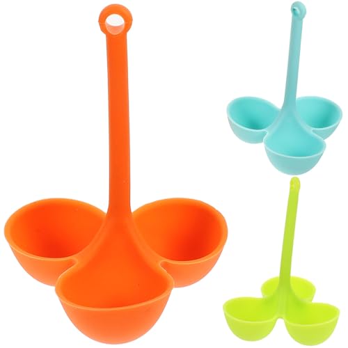 Cuociuova in Silicone a 3 Fori 3 Pezzi Manico