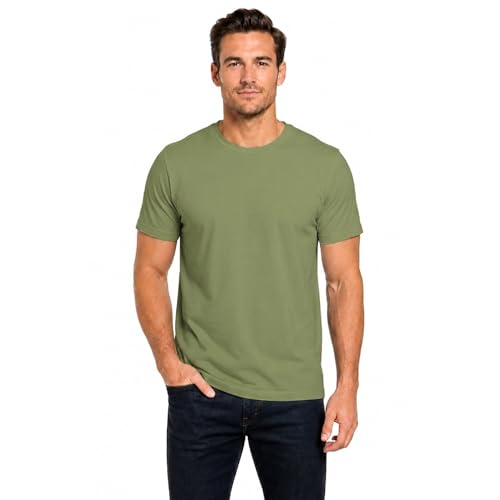 Image of Men's 100% Cotton Crew Neck T-Shirt | Regular Fit | Soft & Breathable | Casual Everyday Wear