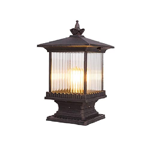 Pilier lanterne patio et jardin YangRy en verre style industriel