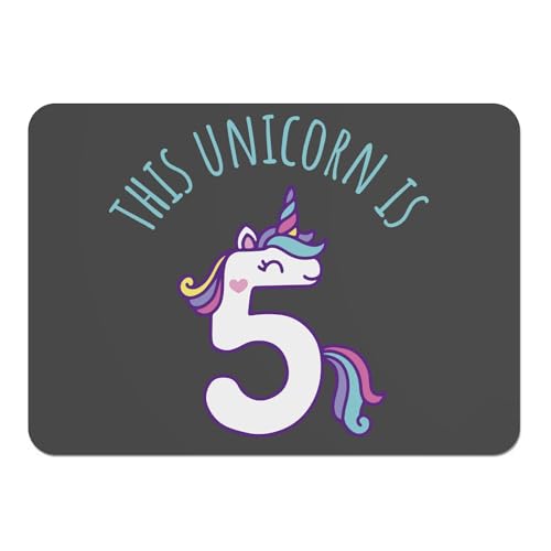 Sets de table souples en liège noir grand format licorne 5 ans x4 - 2