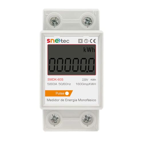 Snetec, Medidor De Consumo Energia KWh Digital 60A Snetec SMDK-60S (Voltagem: 220V)