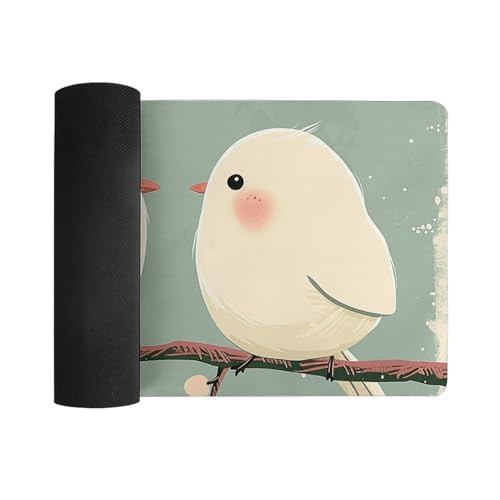 Desk Pad Protector 24x12 Inch Extended Dos Aves Blanco miniatura 3
