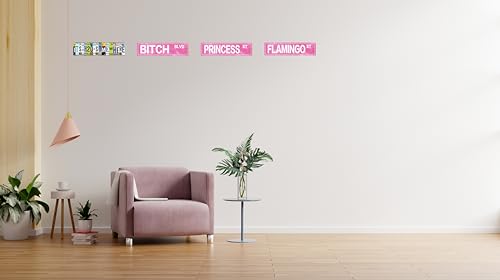 Letrero de Metal Rosa Princesa para Decoración de Pared 4x16 pulg miniatura 7