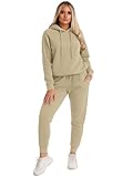 BRAND KRUZE Womens Tracksuit Set Long Sleeve Pullover Hoodie and Casual Regular Fit Joggers Set KZLS169 NUDE XL