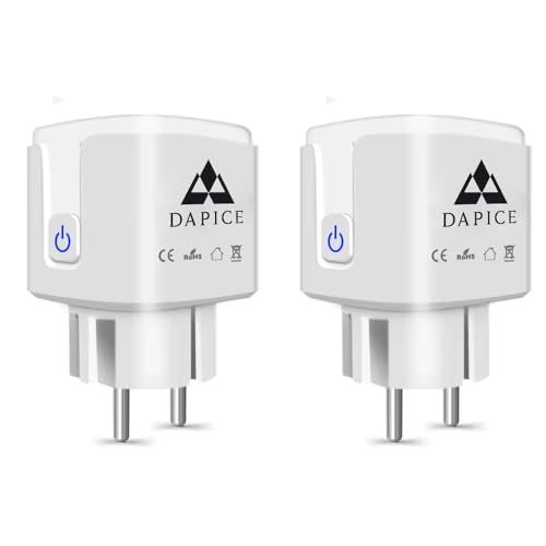 2 Prese Smart WiFi con Monitoraggio Consumi,Controllo Remoto APP e