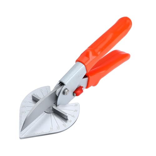 Bates- Multi Angle Miter Shears, Adjustable at 45 To 135 Degree with Safety Lock Hand Tools, Quarter Round Cutting Tool, Miter Shears for Wood Trim Molding, Cutting Plastic, PVC