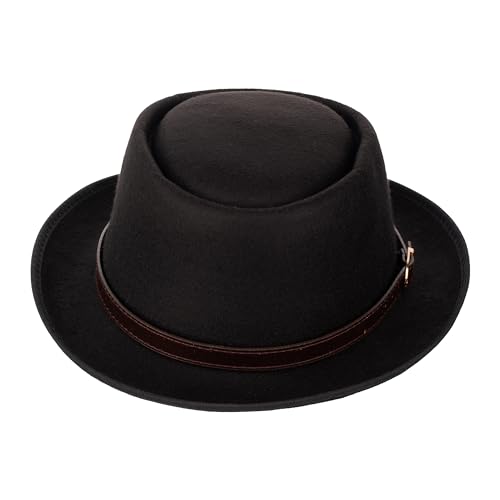 Image of The Tie Hub Fedora Hat for Men & Women|Wide Brim Felt, Sun hat, Beach Hat, Summer Hat, Party hat, Stylish hat