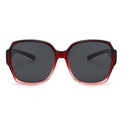 Cyxus Wrap Around Fit Over Glasses Mirror Polarized Sunglasses for Men Women UV Protection2