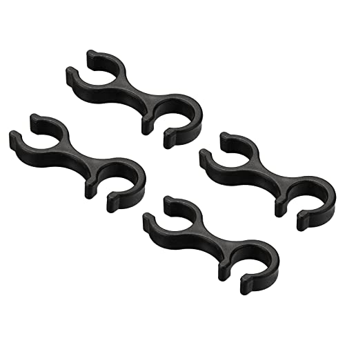 PATIKIL Trekking Pole Clips, 4Pcs Walking Stick Accessories Double Rod Buckle Connector for Outdoor Hiking Camping