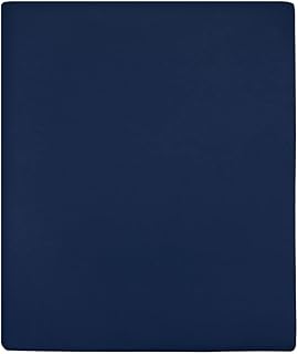 AJJHUUKI Linens & Bedding-Bedding-Sábanas bajeras de jersey, 2 piezas, color azul marino, 180 x 200 cm, algodón