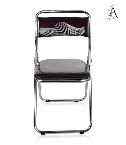 Image of Heavy Duty Folding Chair | Metal Frame with Comfortable Seat | Portable, Space-Saving Chair for Home, Office, Outdoor & Events