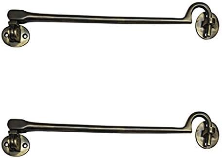 Adonai Hardware 13" Plain Brass Window Cabin Hook (Antique Brass) (Supplied as 2 Pieces per Pack)