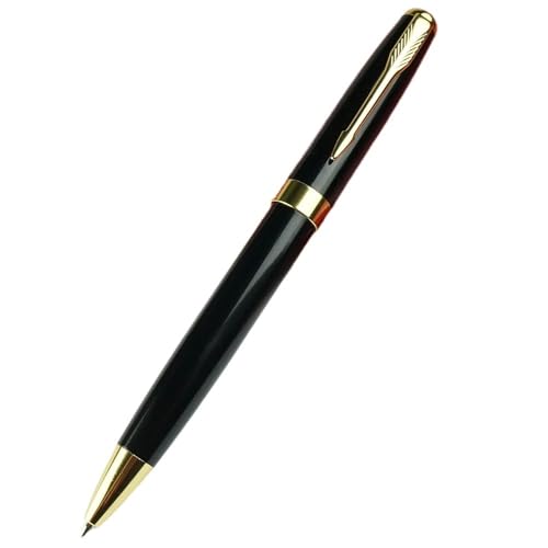 Stylo à bille en métal BIK noir à pointe moyenne 1mm rétractable
