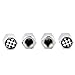 XDG 4Pcs Valve Stem Caps Fashion Black & White Checkered Design Car Tire Zinc Alloy Chrome with Rubber Ring for Mini Coopers R50 R51 R52 R53 R55 R56 R57 R58 R59 R60 R61 F55 F56 Styling Decoration
