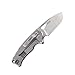 CRKT Batum Compact EDC Folding Pocket Knife: Compact Everyday Carry, Satin Blade with Finger Choil, Thumb Slot Open, Frame Lock Stainless Handle, Reversible Pocket Clip 5451