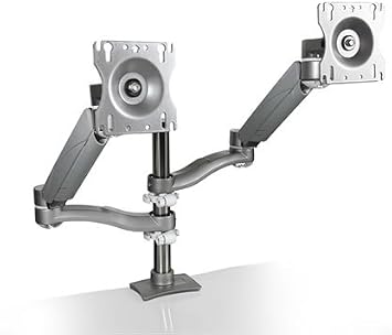 Systematix 7920H Deluxe Dual-Screen Double Extension Dual Height Monitor Arm