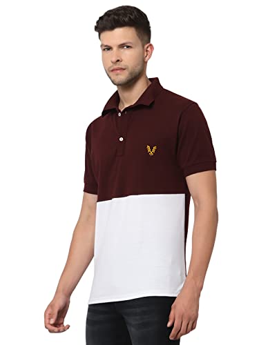Image of UZARUS Mens Solid Cotton Regular Fit Polo T-Shirt