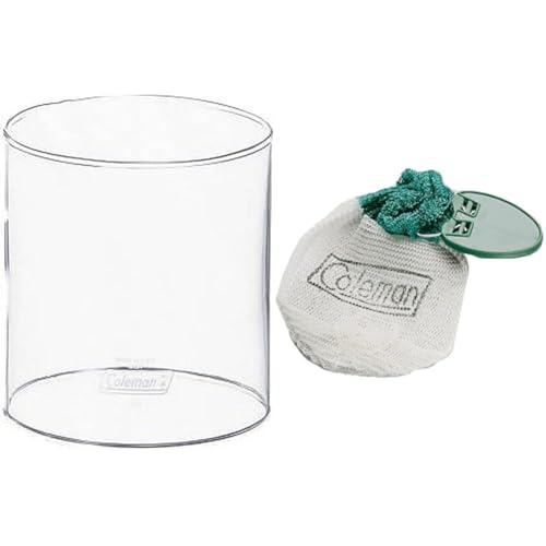 Coleman Glass Globe for Fueled Lanterns and InstaClip Lantern Mantles 2-Pack for Lantern Models 214, 214A, 214B, 214C, 282, 282A, 288, 288A, 288B