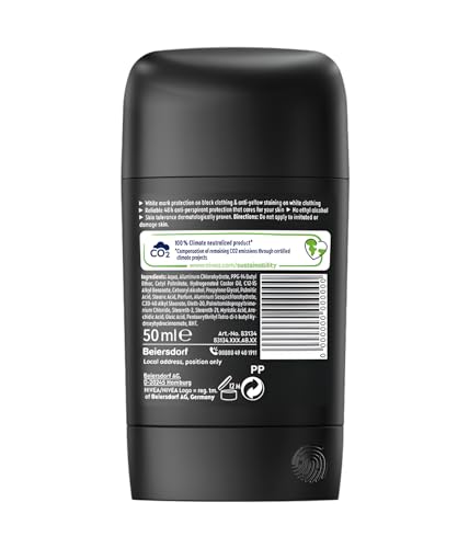 Nivea Black & White Invisible Men Stick Deodorant miniatura 2