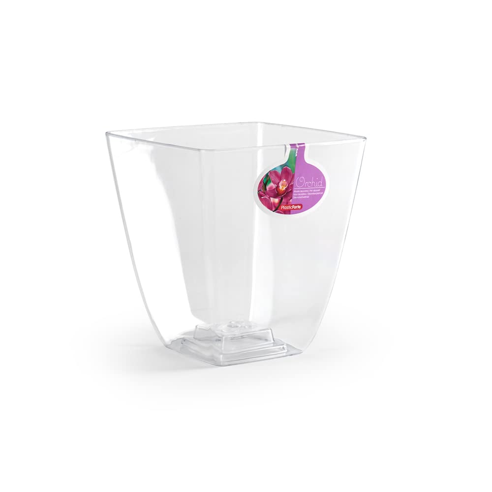 Plastic Forte Maceta Transparente Orchid 13,5x15 cm
